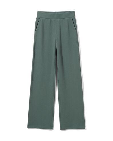 dames broek Kacey met structuur donkergroen