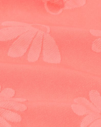 kinder bikini met jacquard bloemen koraal