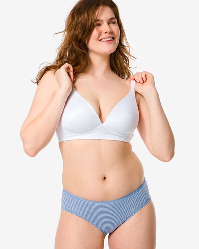 dames hipsters stretch katoen - 2 stuks blauw