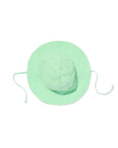 baby zonnehoed katoen met borduur groen