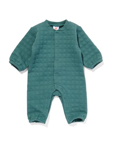 newborn jumpsuit doorgestikt blauw