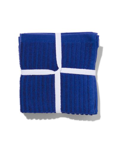 vaatdoekjes 30x30 katoen blauw - 3 stuks