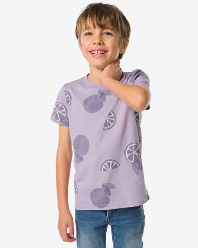kinder t-shirt citrus paars