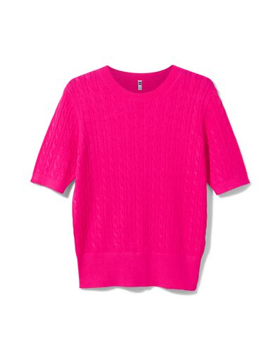 dames trui gebreid Fally roze