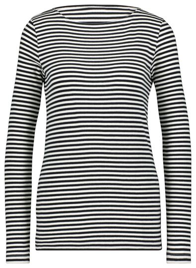 dames t-shirt boothals zwart