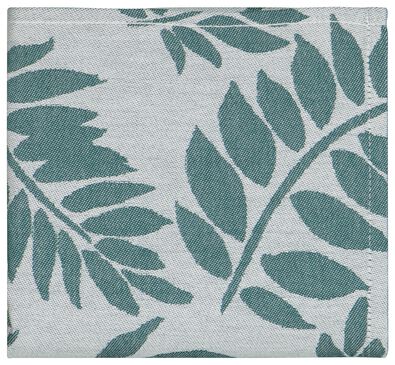 theedoek 65x65 katoen bladeren groen