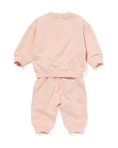 baby kleding sweatset perzik