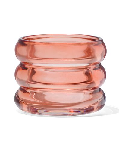 sfeerlichthouder donut &Oslash;8x6 oranje glas