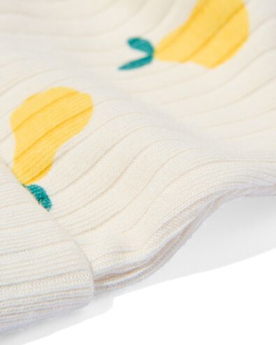 babymutsen rib met bamboe peer - 2 stuks