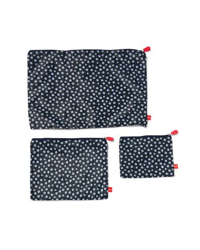 ritstasjes donkerblauw - 3 stuks