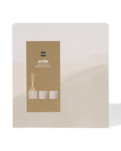 geurkaarsen en -stokjes cadeauset smile