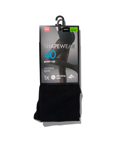 panty push-up 40denier zwart