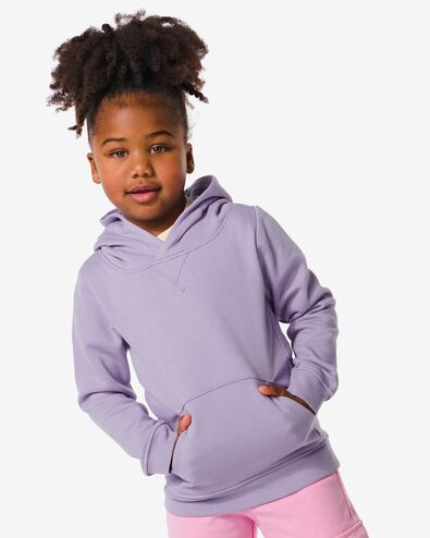 kindersweater met capuchon paars
