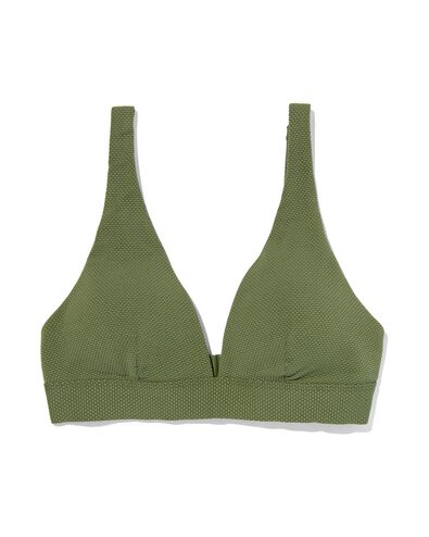 dames triangel bikinitop hoog legergroen