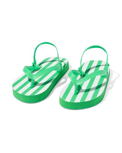 kinder teenslippers strepen groen