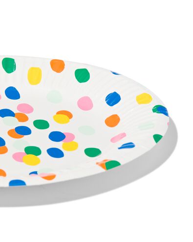 gebaksbordjes karton confetti &Oslash;17.5cm - 8 stuks