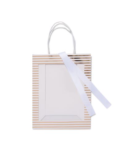 cadeautas karton met venster 31x24x11 strepen