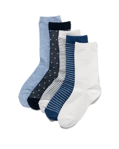 damessokken - 5 paar blauw