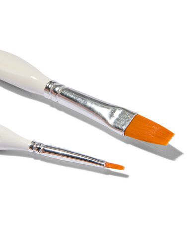 schilderpenselen met platte punt - 5 stuks