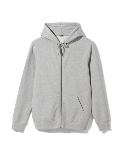 heren sweatvest met capuchon grijs