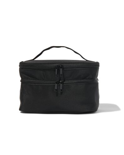 beautycase met organiser zwart 17x25x15
