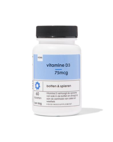 vitamine D3 75mcg - 60 stuks