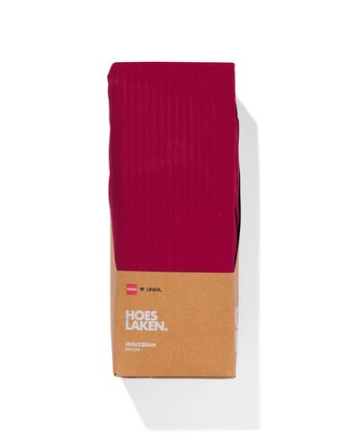 LINDA. hoeslaken percal 160x220 royaal rood