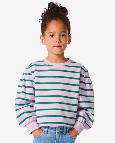 kindersweater met ballonmouw paars