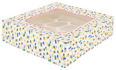 taartdoos 28x28x7.5 confetti