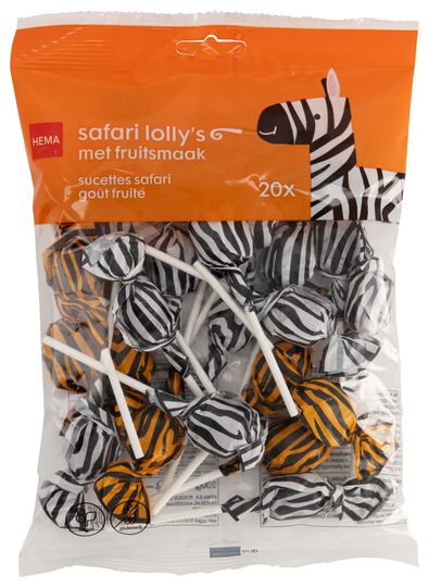 lolly's safari met fruitsmaak - 20 stuks