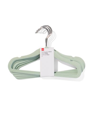 kledinghanger klein velours mint - 6 stuks