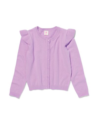 kindervest met ruffle paars