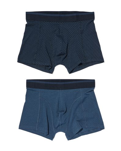 korte heren boxers met bamboe long lasting - 2 stuks blauw