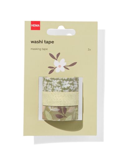 washi tapes groen - 3 stuks