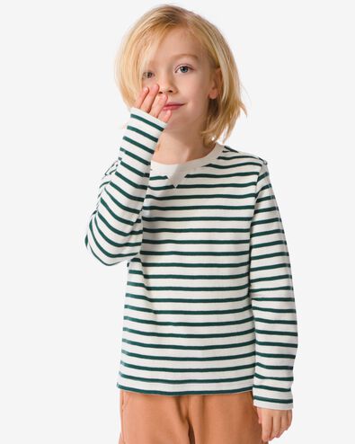 kinder shirt met strepen groen