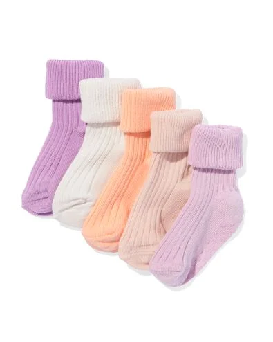 baby sokken met bamboe - 5 paar roze
