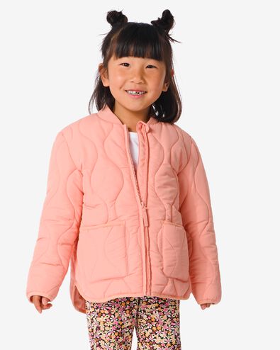 kinder jas doorgestikt roze