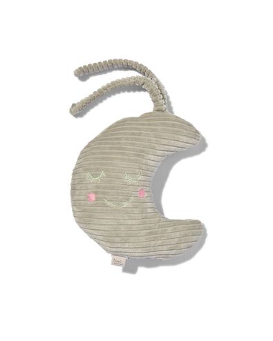 knuffel maan rib groen 16cm