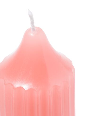 huishoudkaarsen met ribbels &Oslash;3.5x25 naturel/roze - 2 stuks