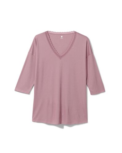 dames nachtshirt met viscose mauve