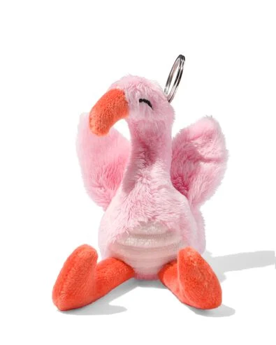 sleutelhanger pluche flamingo