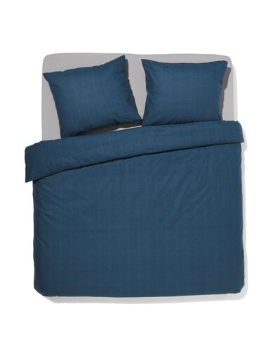 dekbedovertrek flanel 200x200/220 melange blauw