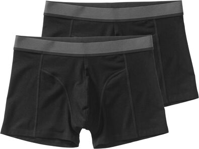 herenboxers kort met bamboe - 2 stuks zwart