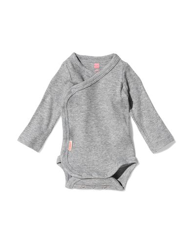 meegroei overslagromper rib met bamboe stretch grijsmelange