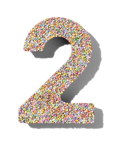 chocolade feestcijfer 2 met discodip