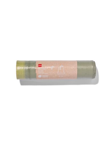huisvuilzakken met trekband 60L gerecycled plastic - 15 stuks