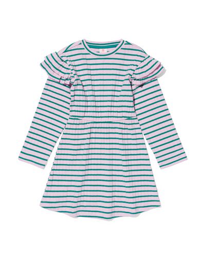 kinderjurk met ruffle paars
