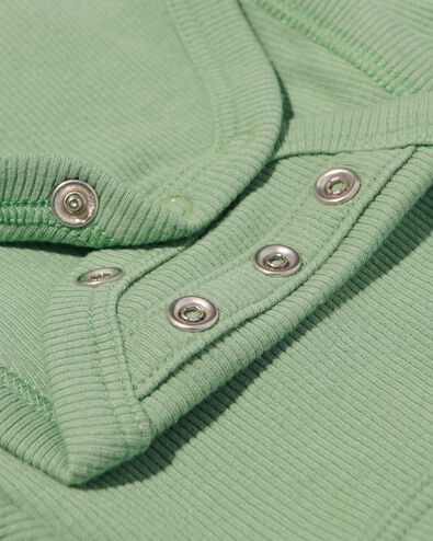 meegroei overslagromper rib met bamboe stretch groen