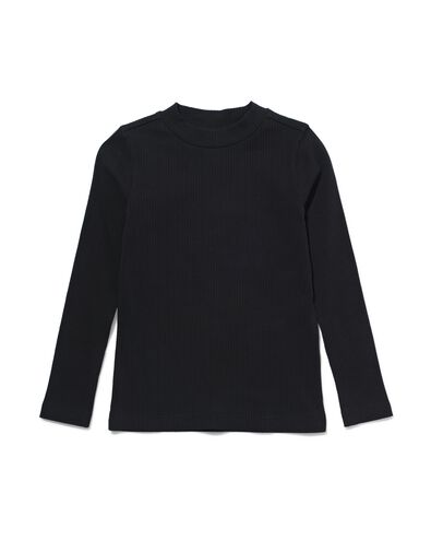 kinder t-shirt met ribbels zwart
