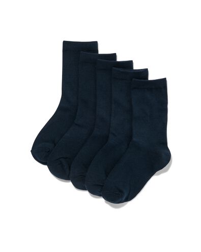 5-pak damessokken donkerblauw